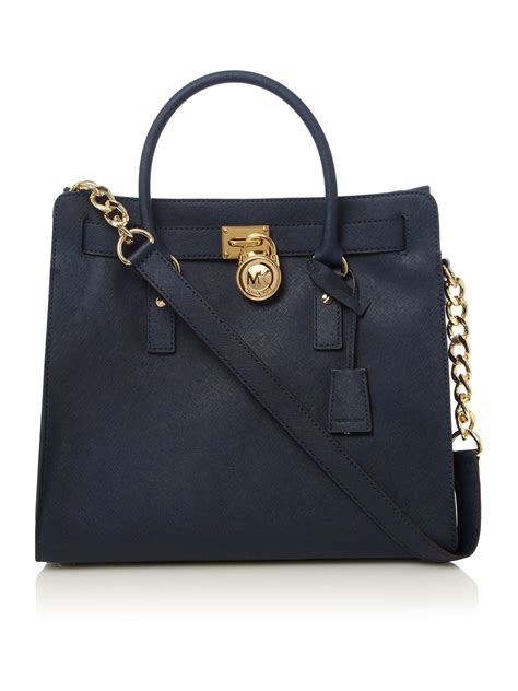 michael kors bag hamilton large blue|largest Michael Kors tote.